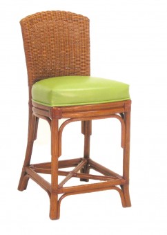 1112-10 RATTAN  AND WICKER BARSTOOL