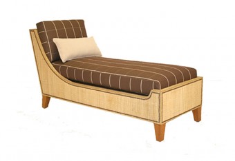 FB-5401-B WOOD & CANE CHAISE