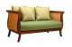 FB-1862 TEAKWOOD AND CANE SETTEE
