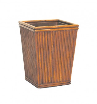 FB-1868-G RATTAN SQ WASTEBASKET