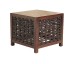 FB-3885-B  WD-LEATHER COFFEE TB