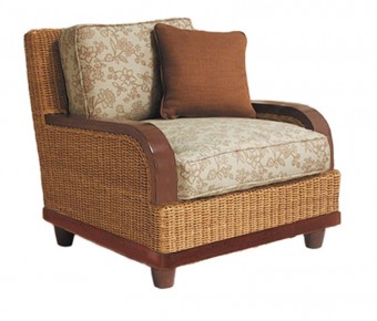FB-4021-3   WOOD & ABACA LOUNGE CHAIR