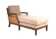 FB-4390-A WOOD & CANE CHAISE LOUNGE