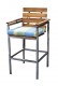 FB-4670-A-1  TEAK & ALUM. BARSTOOL