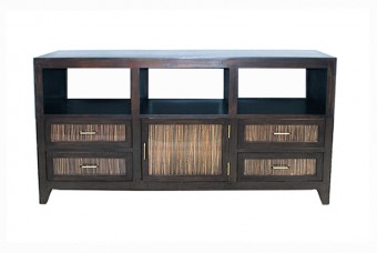 FB-5033-2 BUFFET CABINET W TIKI GLASS