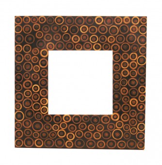 FB-5109-B BAMBOO RINGS WITH SUNFLOWER MIRROR FRAME