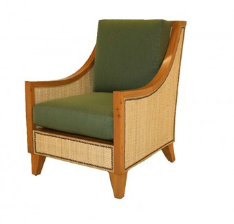 FB-5401 WOOD & CANE LOUNGE CHAIR.CLEAN