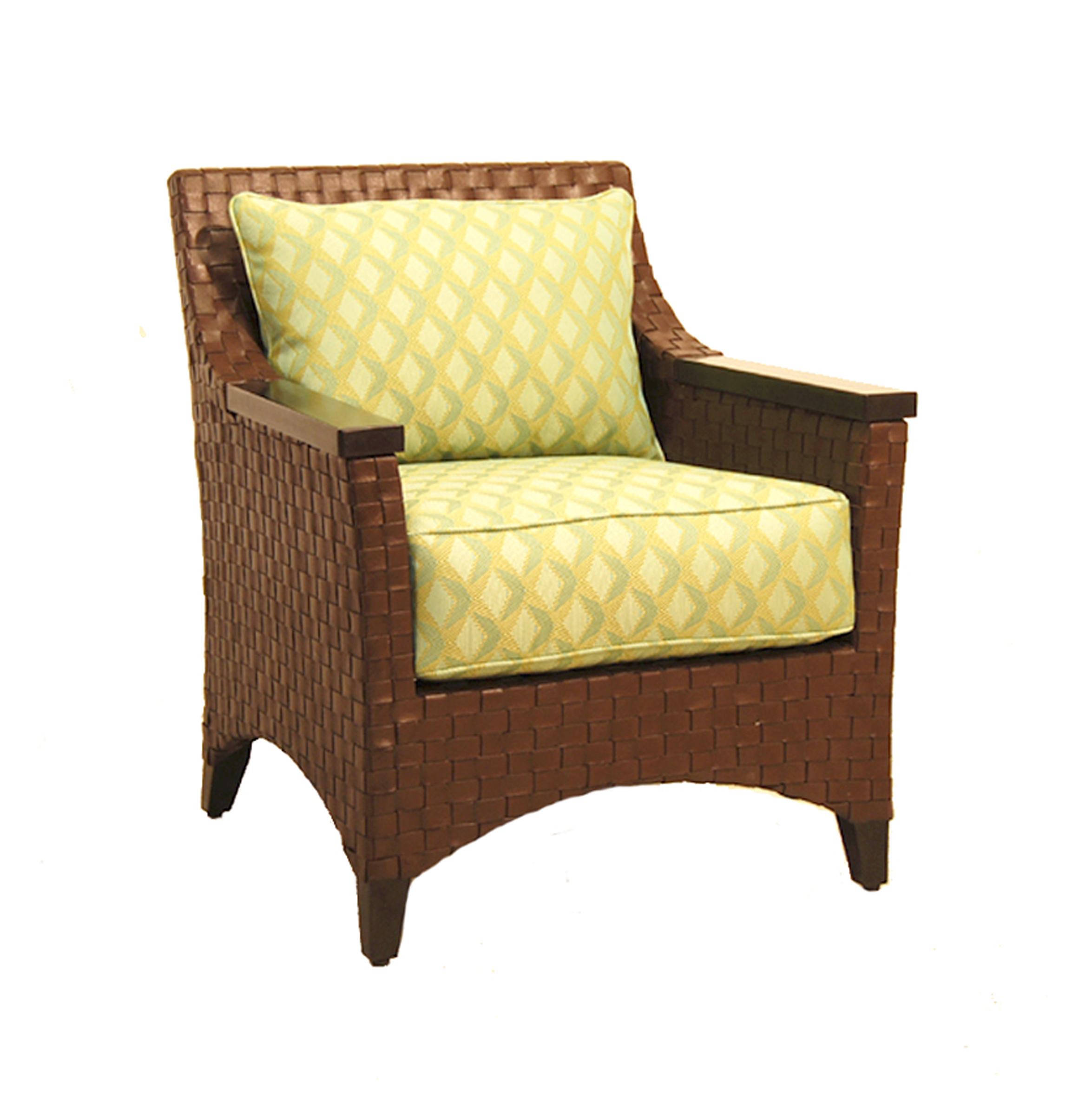 FB-5468 WOOD & LEATHER LOUNGE CHAIR