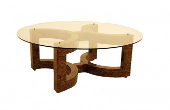 FB-5565-A-2 COCO TWIG TABLE W GLASS