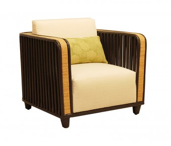 FB-5581 RATTAN & CANE LOUNGE CHR