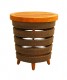 FB-5582-B  TEAK & RESIN SIDE TABLE