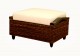 FB-5592-B  WOOD & ABACA OTTOMAN