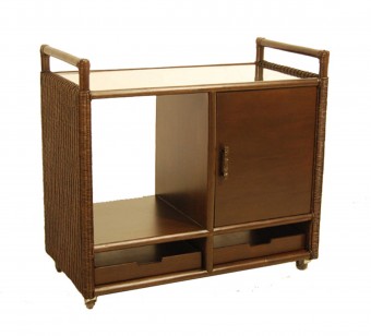 FB-5696-3 RATTAN  WICKER TROLLEY