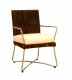 FB-5793  STAINLESS STEEL & ABACA ARMCHAIR
