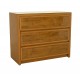 FB-5917-A WOOD & POLISHED BAMBOO 3-DWR CHEST