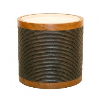 FB-5981 WOOD & LEATHER SIDE TABLE