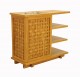 FB-6036 TEAK HAMPER WITH PANEL A
