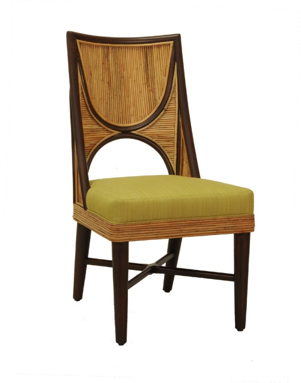 FB-6019  RATTAN & WOOD SIDE CHAIR