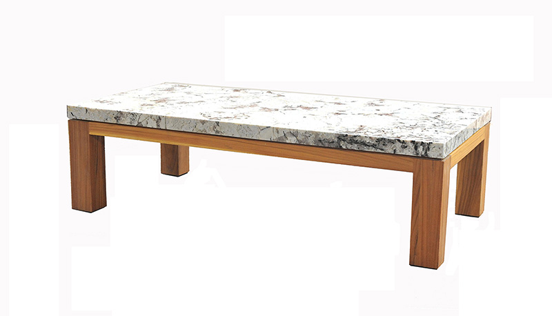 Stone top on sale coffee table rectangle